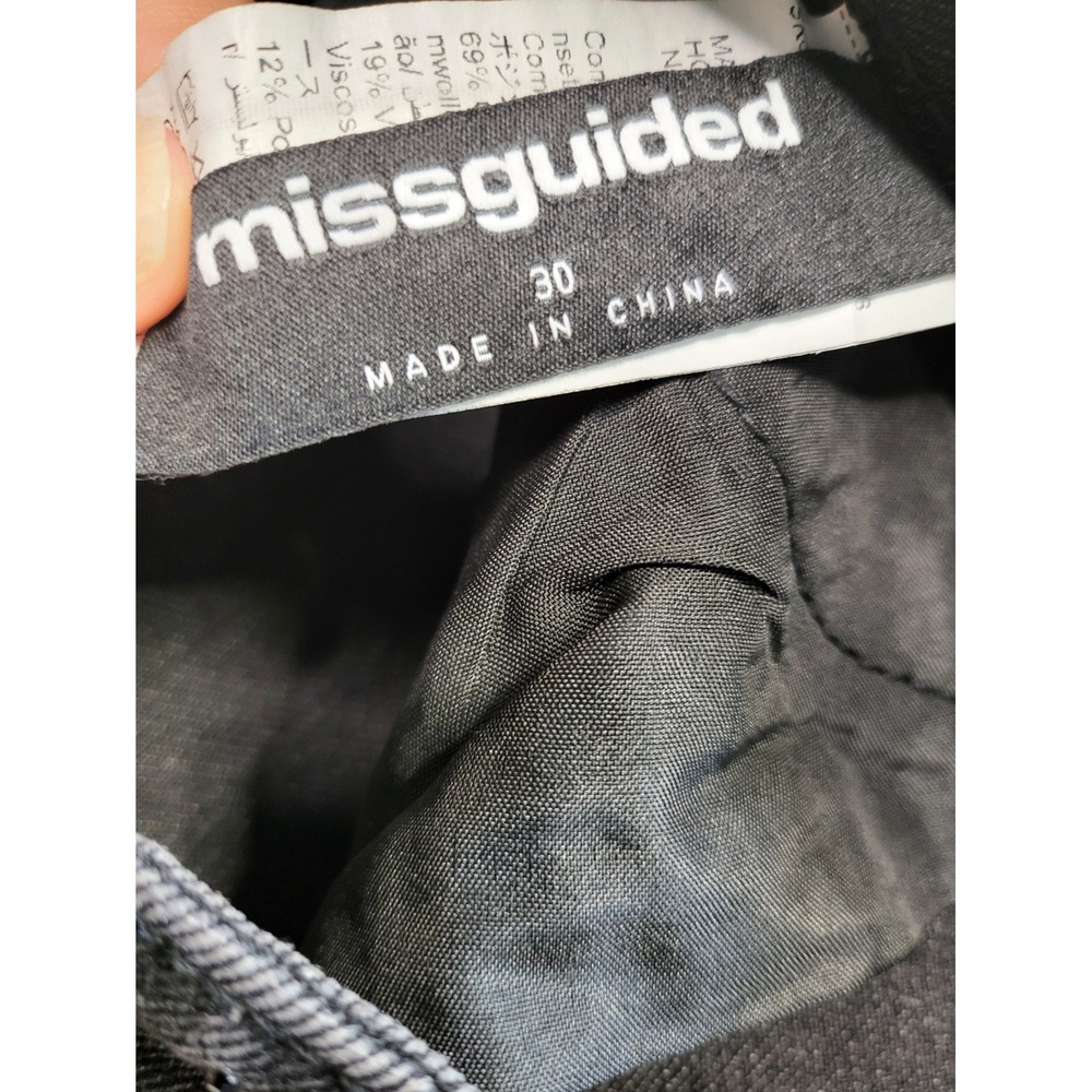 NWT Missguided Wide Leg High Rise Rhinestone Embellished Jeans 30 - Picture 8 of 11